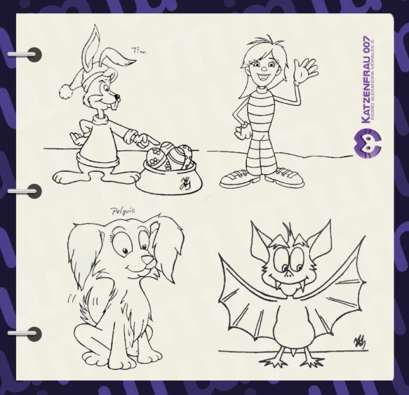 caricaturas blanco y negro