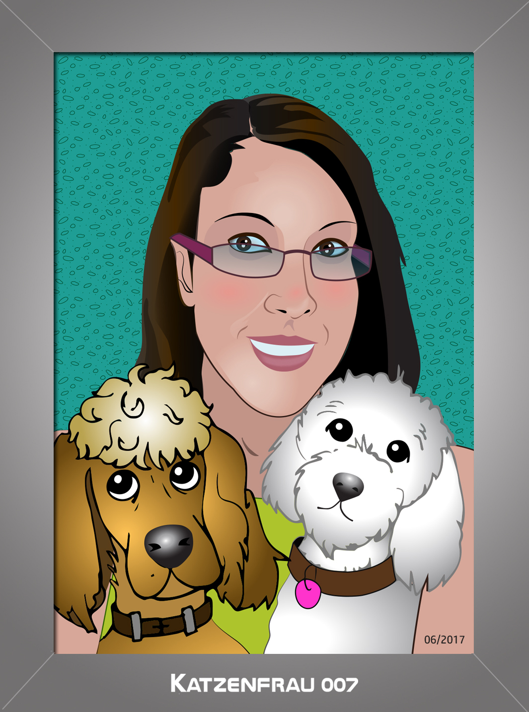 Happy family illustrated by Ingrid Steele (Katzenfrau007)