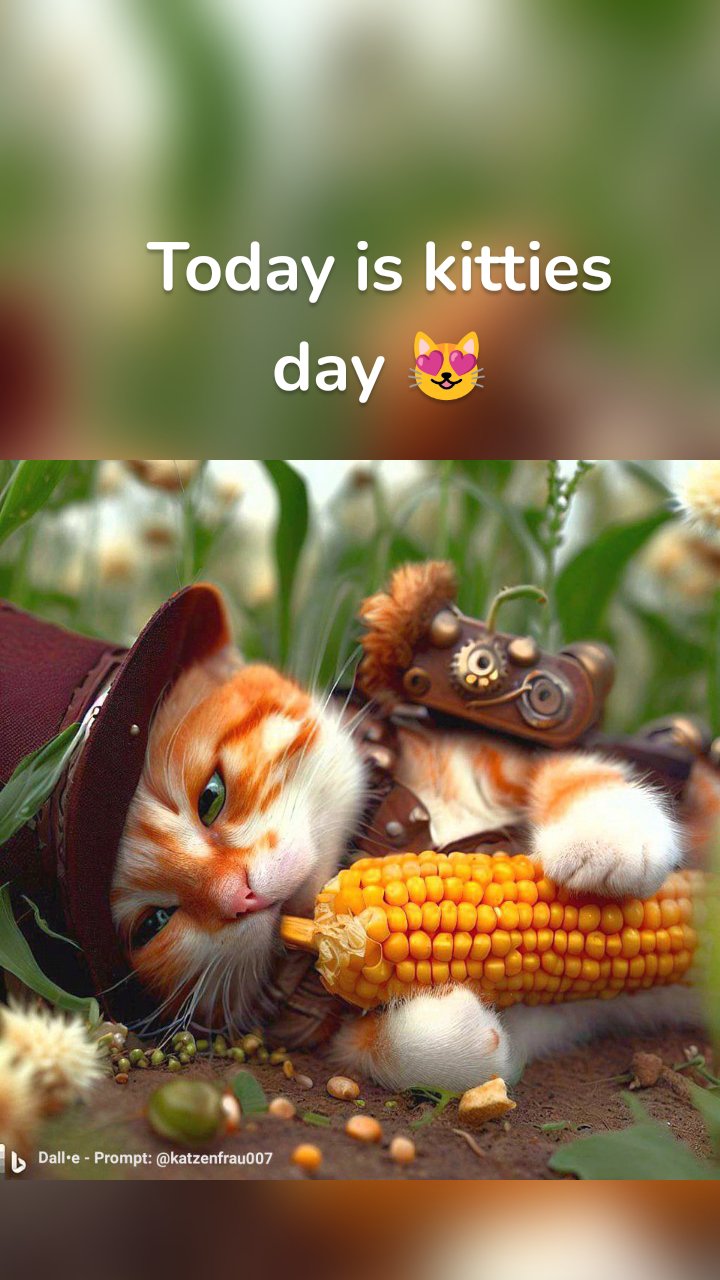 Today is kitties day 😻